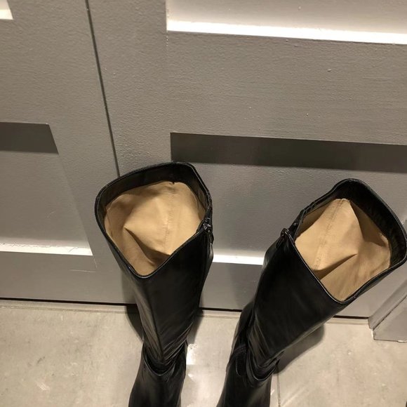 7.5 Size Heel Genuine Leather Women's Pointed Toe Side Zip Stiletto High Heel Kn - Picture 7 of 10